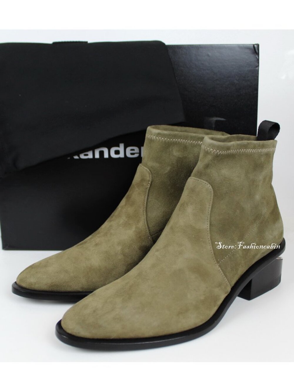 NEW RARE ALEXANDER WANG Kori Suede Bootie, EU 36, Cutout Heel Ankle Boot